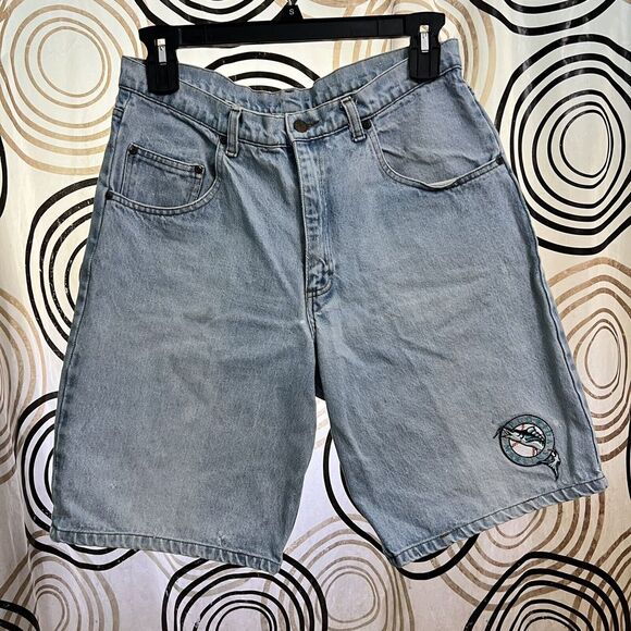 Other - VINTAGE Florida Marlins Denim Shorts | Men's | Admit One || RARE MLB